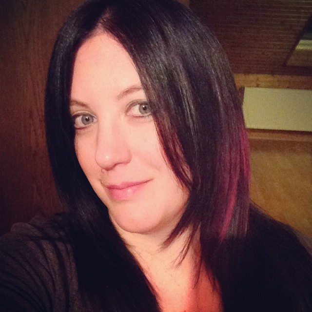 Totally loving the pink hair chalk. Excuse the pale and puffy face. I'm still fighting the cold from hell.