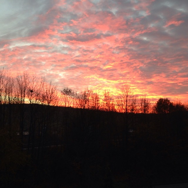 Gorgeous winter #sky during #sunset in #germany.